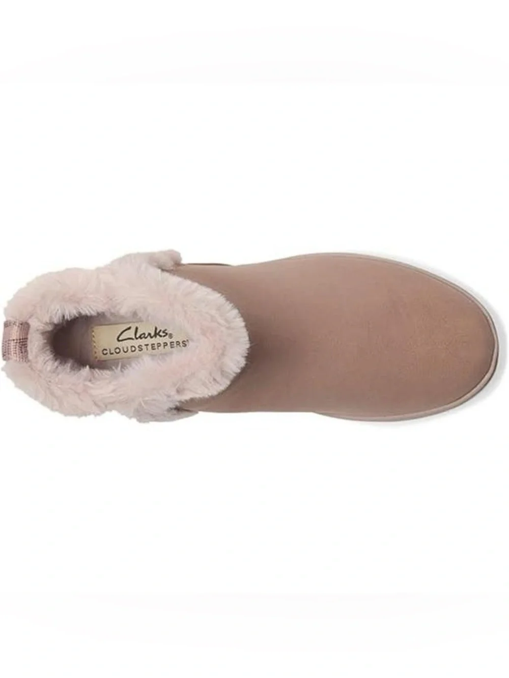 Clarks Women's Breeze Fur Round Toe Booties Mauve Pink Size 9.5M